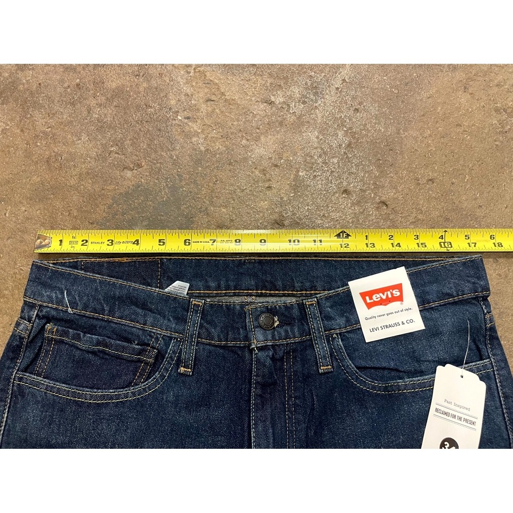 Levi's 511 Straight Leg Jeans Mens 34x32 Blue Denim Dark Wash Cotton Stretch - Picture 14 of 16